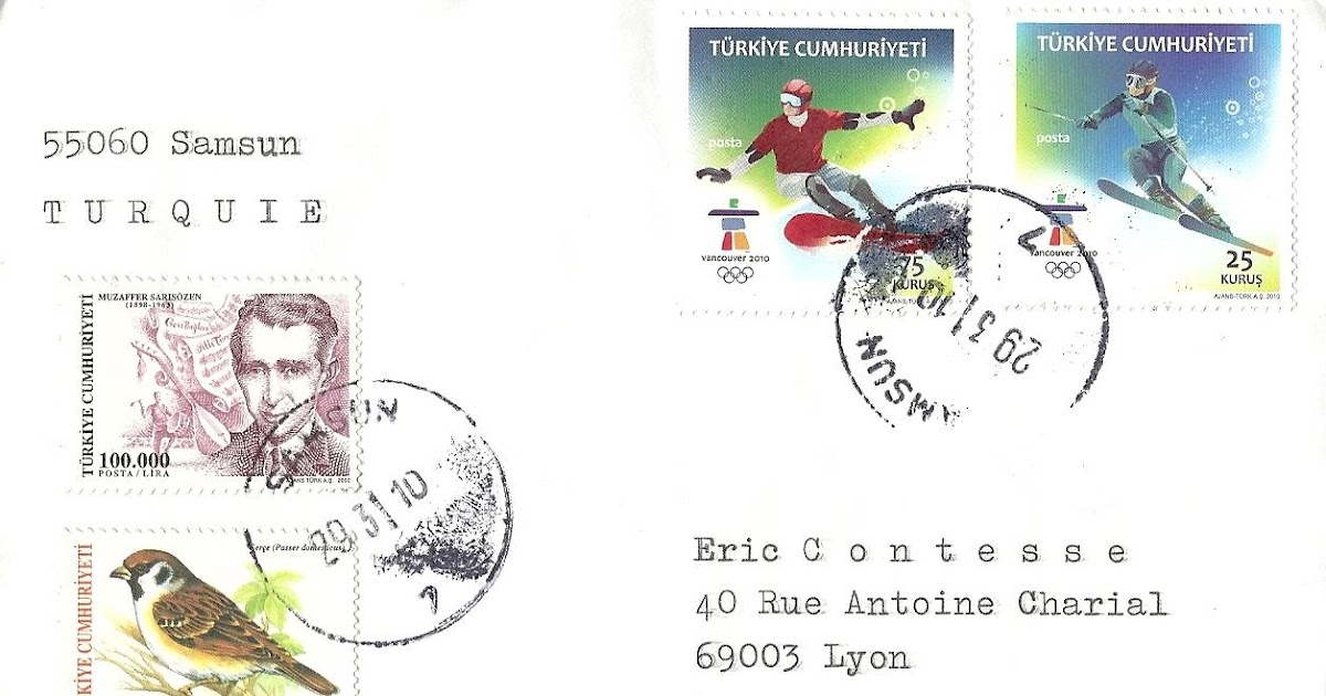 Ville De Turquie En 4 Lettres Blog timbré de ma philatélie: Lettre "olympique" de Turquie