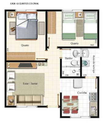 Plantas de casas residenciais