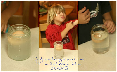 Our School House: Floating Egg Experiment: