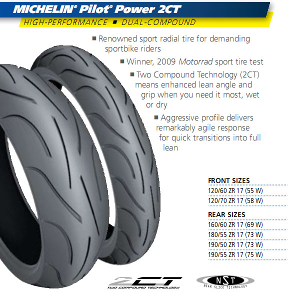 Best Motorcycle Tires: Michelin Pilot Power 2CT