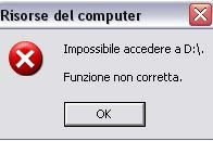 errore lettore cd-rom