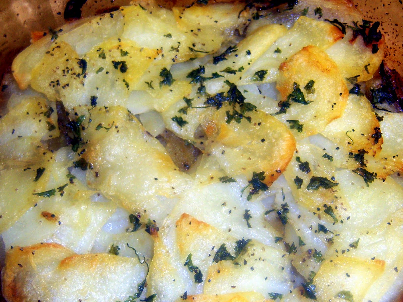 Karen Cooks Potatoes Lyonnaise