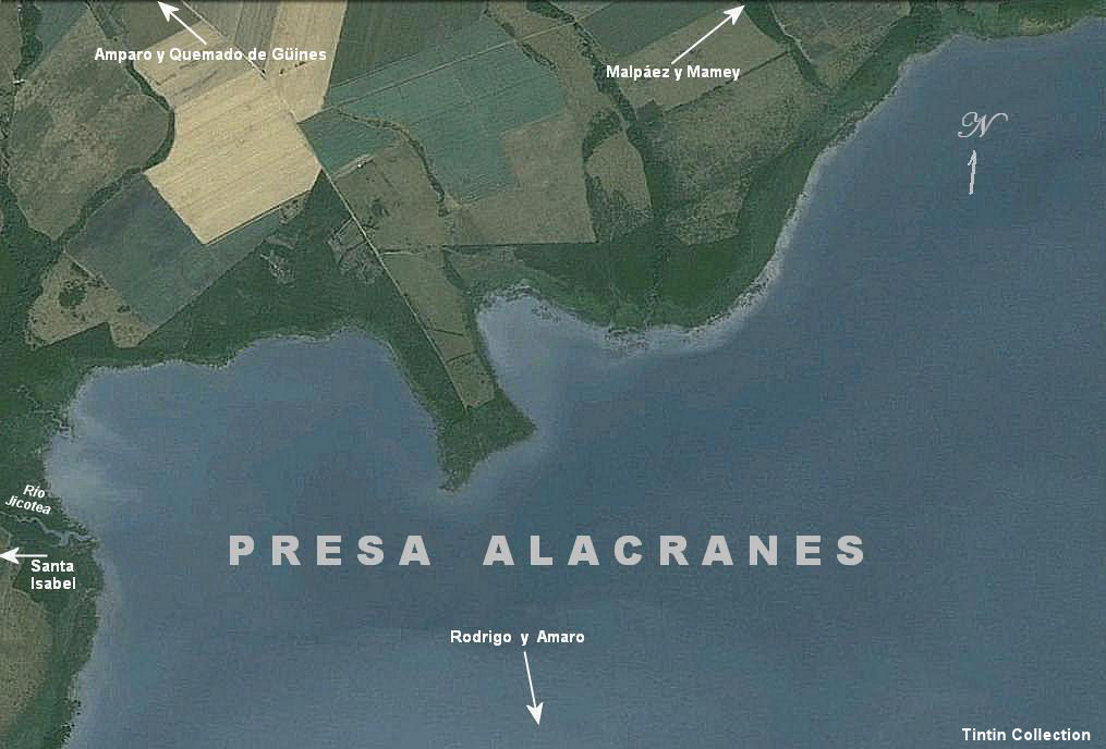 SAGUA DESDE SATELITE PRESA ALACRANES, SAGUA LA GRANDE