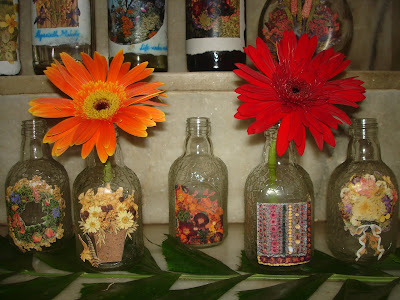 Cherishing Spaces: Home made Deco Glass Vases