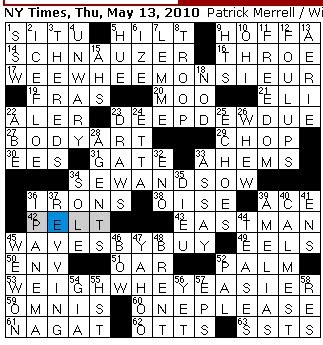 bronze statue on top u s capitol thu 5 13 10 london borough containing wembley stadium camera innovator george bartolommeo angeli rex parker does the nyt crossword puzzle