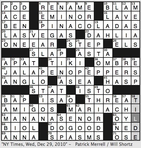 Rex Parker Does The Nyt Crossword Puzzle Two-handled Vase Wed 12-29-10 Card Game Spanish Origin Cook Island Carving Evergreen With Edible Nuts Syrian Presidential Family