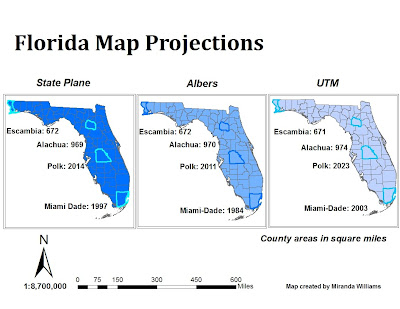Miranda's GIS Blog: Florida Map Projections- Week 4