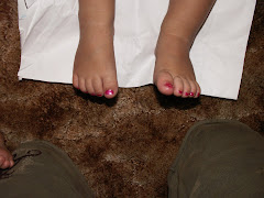 Miles wanted to paint his toe nails like Cora and Mommy! He even picked out the color!