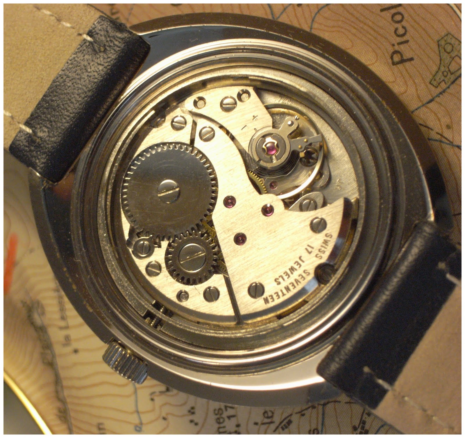 Montre Mécanique Vintage Glycine Suisse Années 70 - Mouvement FHF 974 Manuel - Fonctionne