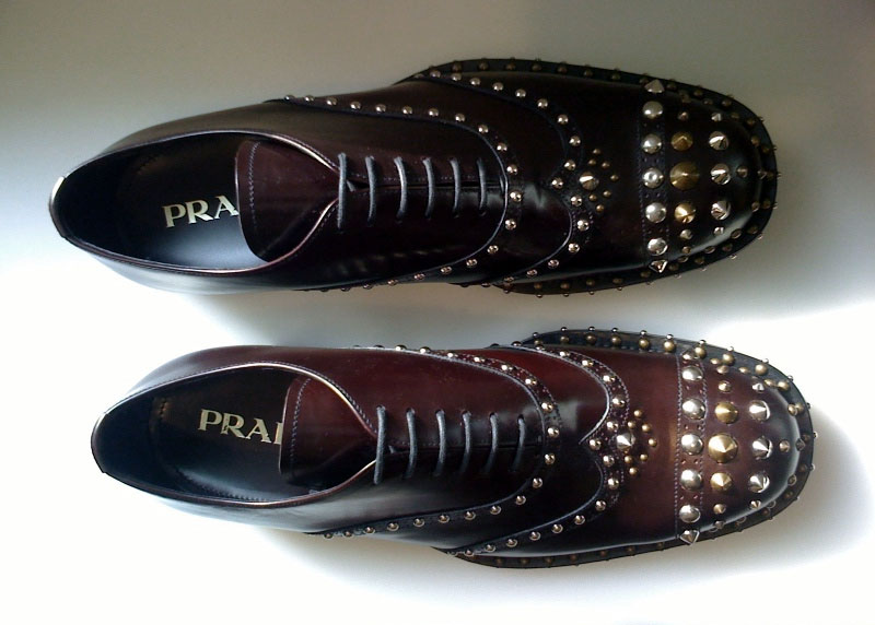 prada studded shoes
