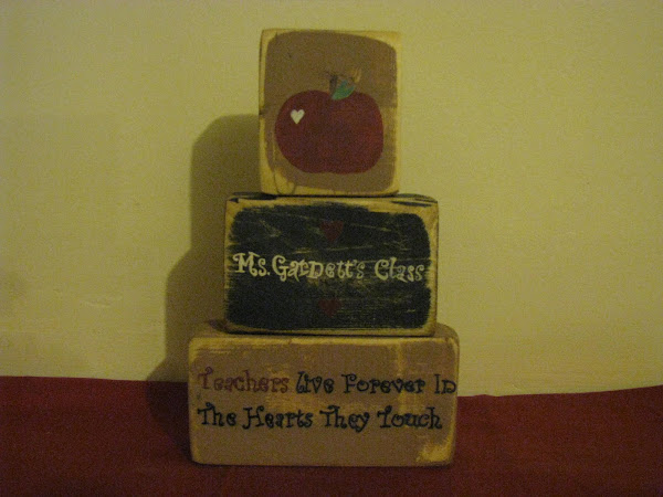 Teachers Live Forever in the Hearts They Touch personalized apple sill sitter $15.00