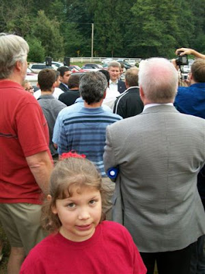 My daughter with the Prime Minister Stephen Harper