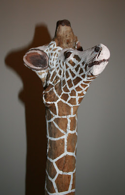 Giraffe driftwood sculpture