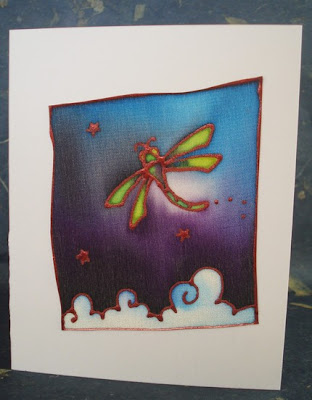 Dragonfly on silk