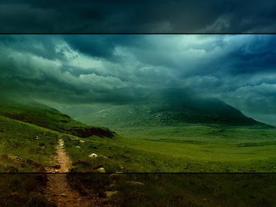 Desktop pc sketches nature hills wallpapers