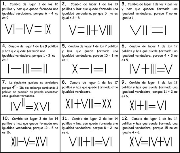 Chamario Palillos Y Numeros Romanos