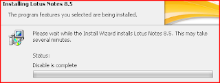 Odd message for a Notes client install