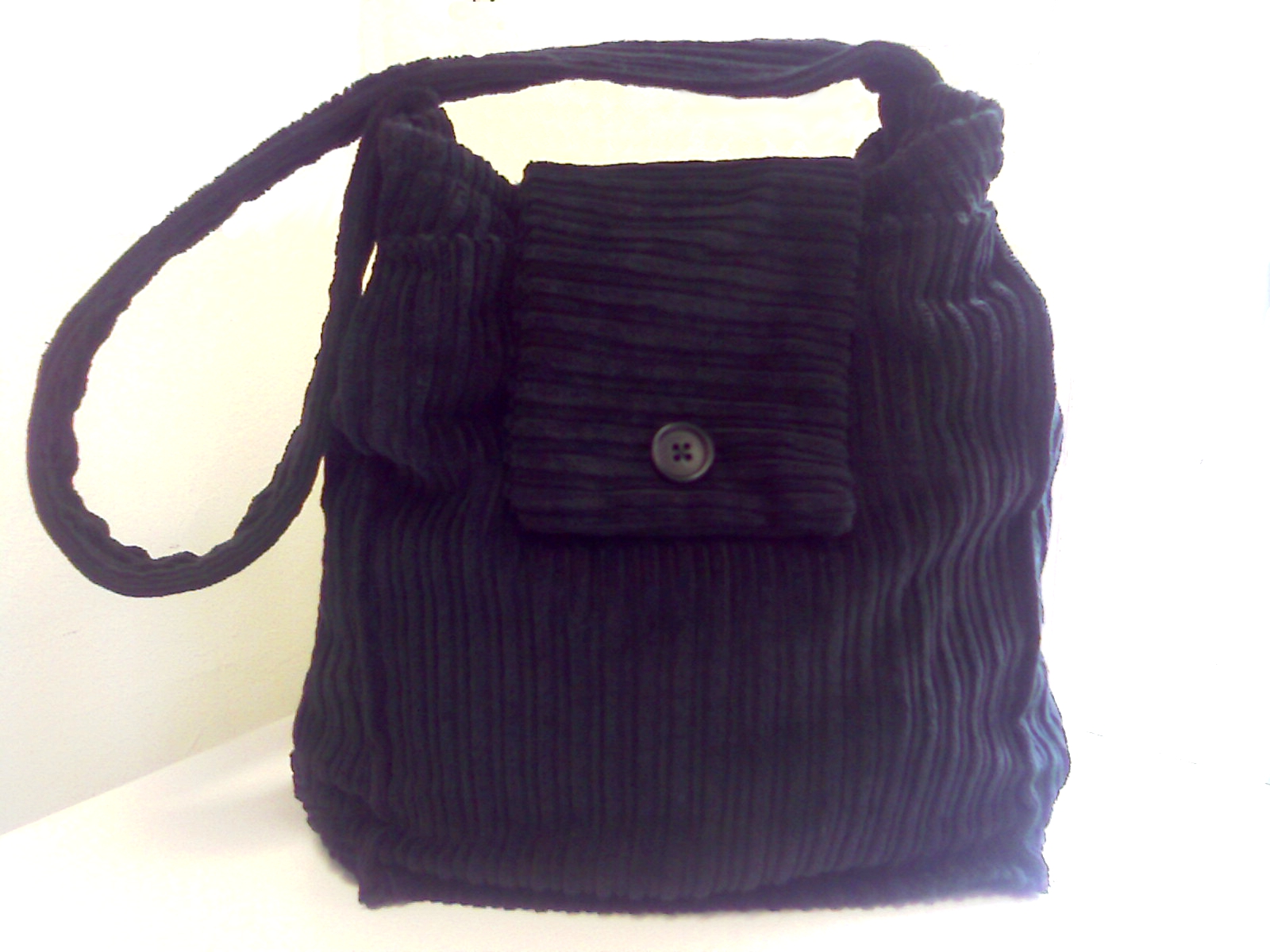 SHOPPING MIA BAG IN VELLUTO NERO CON MANICI DI BAMBOO E TEDDY - Charme Roma - Abbigliamento E Profumeria