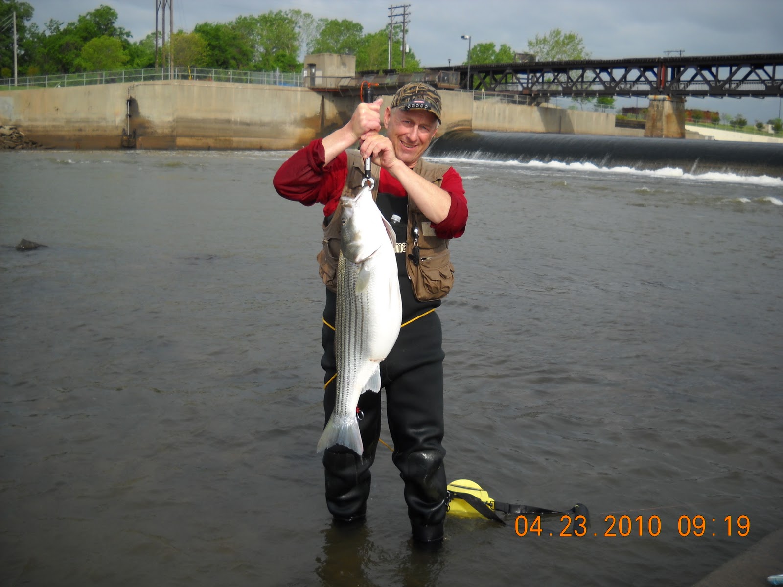 Tulsa Striper Fishing For Jim B, who may have missed his calling as a striper guide.