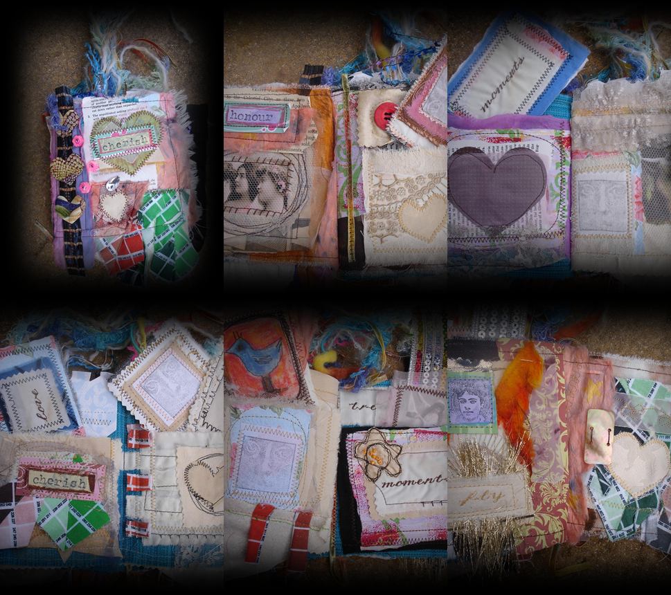 Fabric Art Album Handmade BookCHERISH