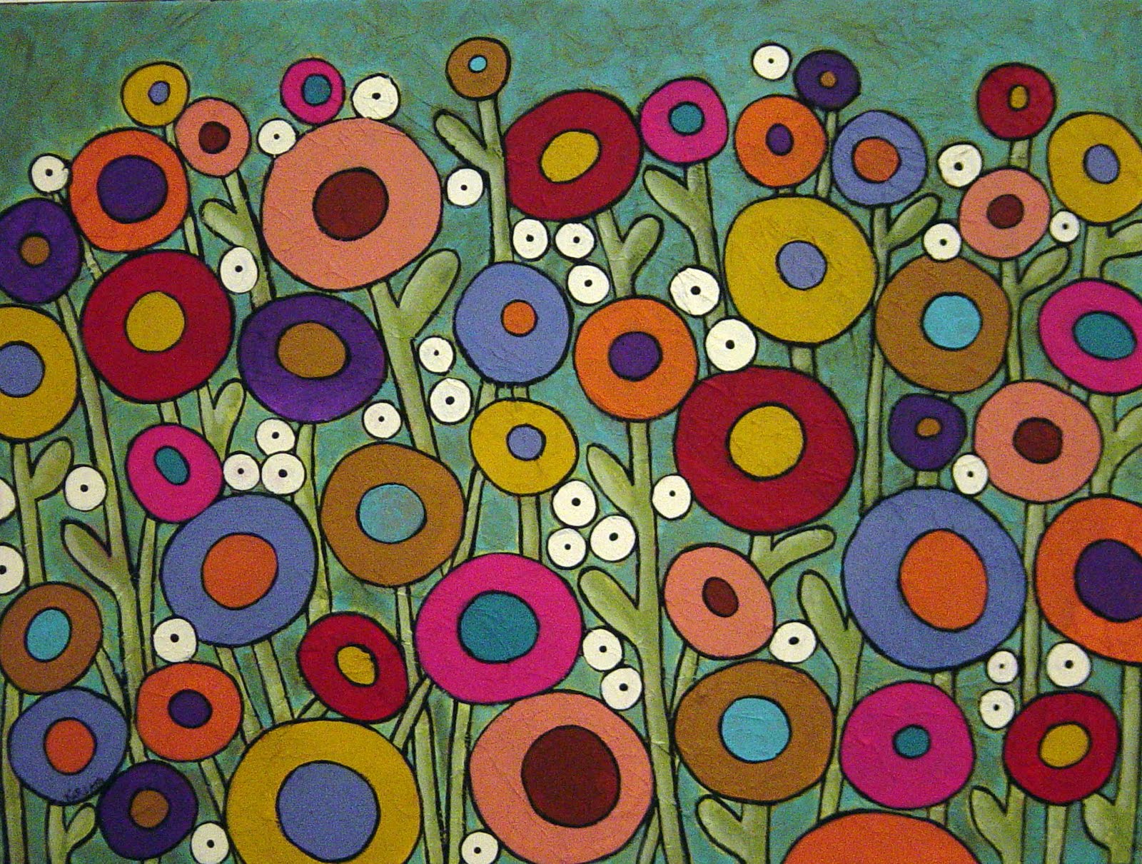 karla gerard art Abstract Garden Painting by Karla G