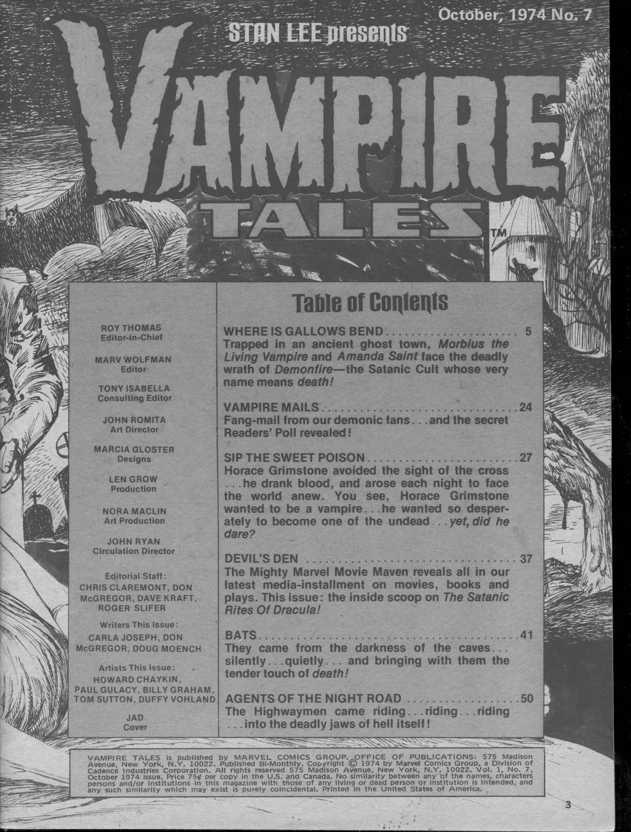 Read online Vampire Tales comic -  Issue #7 - 3