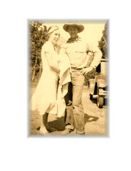Russell and Minnie Blood, 1931, Sunlight WY, baby Louise