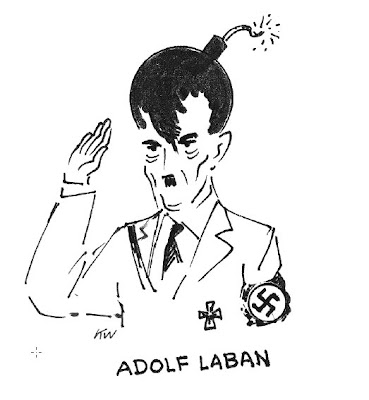 Adolph Hitler with a Bomb for a brain - cartoon by Kurt Westergaard