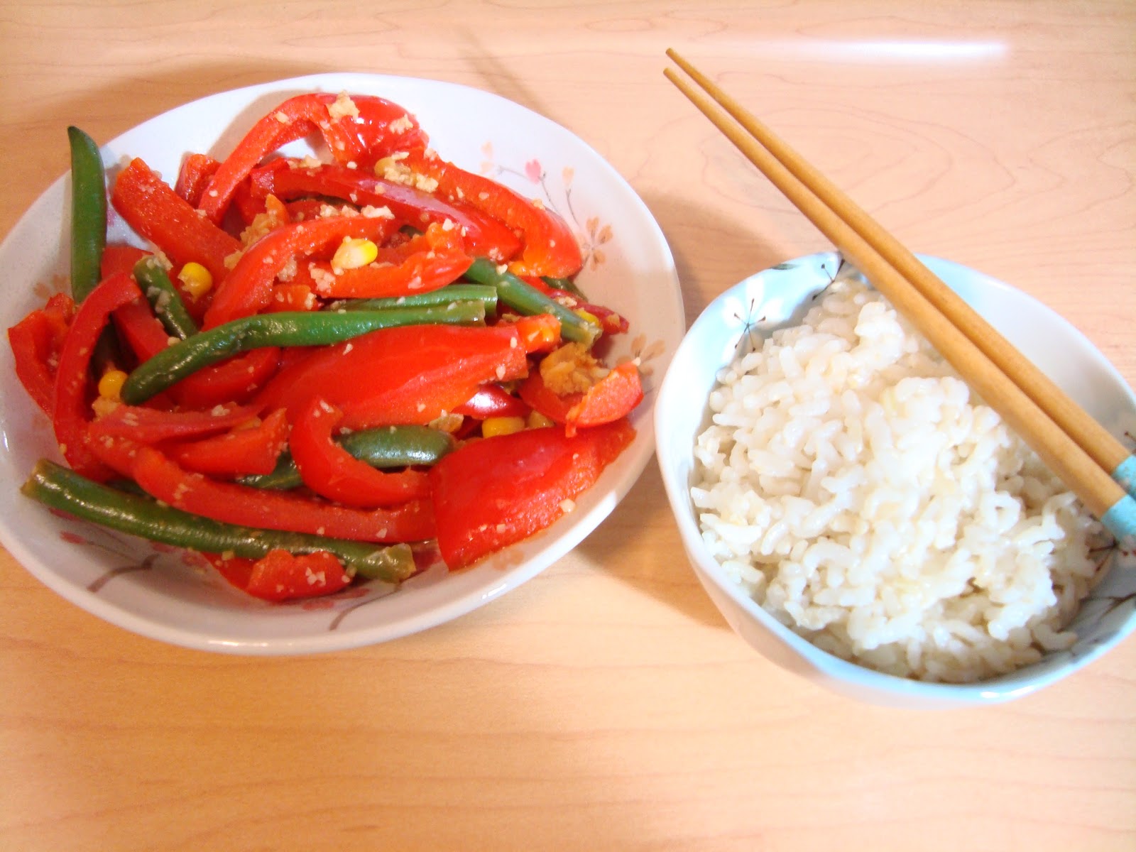ALcupcake's Cooking Adventures Bell Pepper Stir Fry ( using microwave)