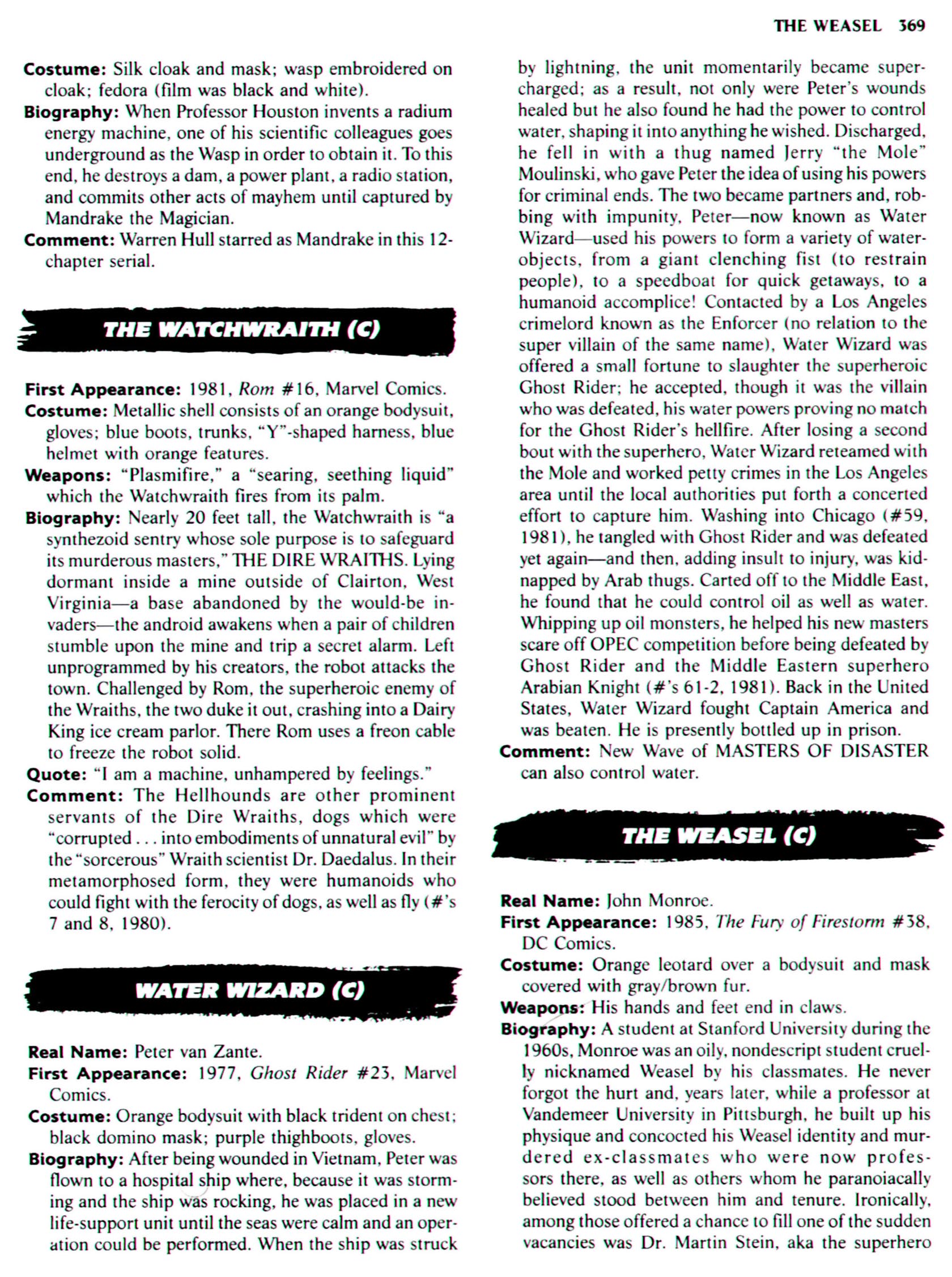 Read online The Encyclopedia of Super Villains comic -  Issue # TPB (Part 2) - 160