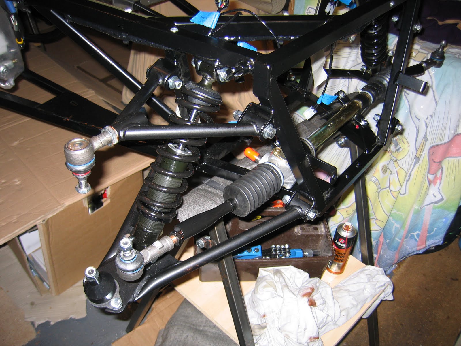 Kevin's Westfield Build Front Suspension time for the spanners!