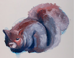 squirrel painting paint painted barely recall took moving having ll while