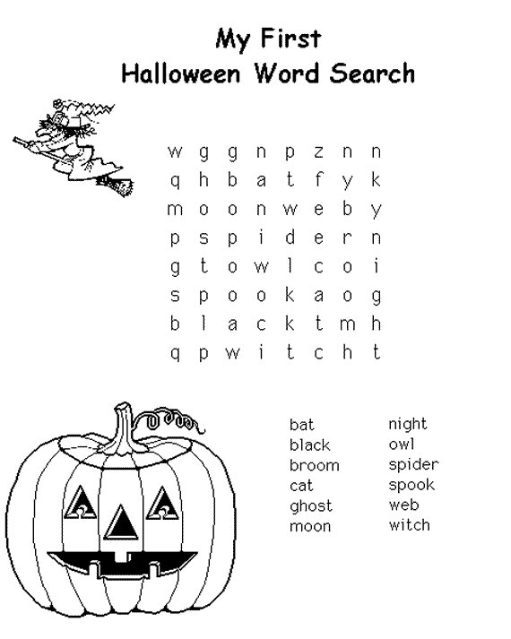 Printable halloween coloring pages: Printable Halloween Crossword Puzzles