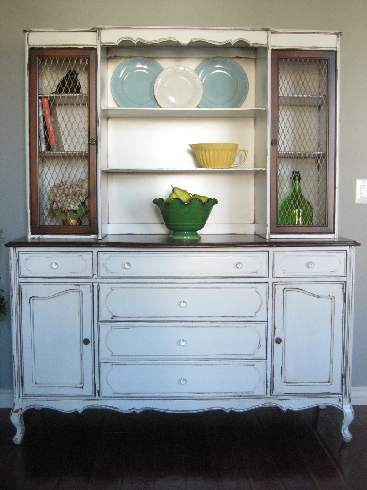 European Paint Finishes: ~ Rustic French Farmhouse Hutch
