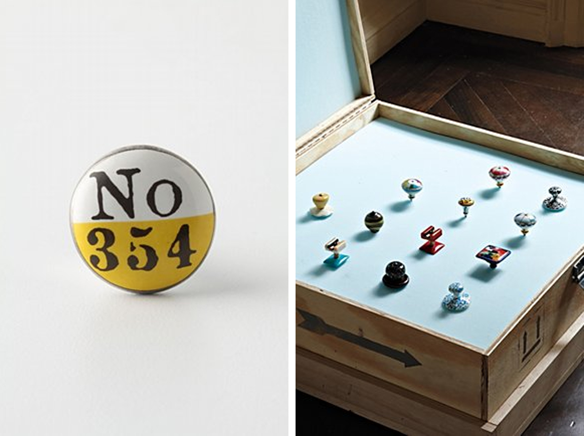 {BLACK. WHITE. YELLOW.} Lucky Number Knob from Anthropologie