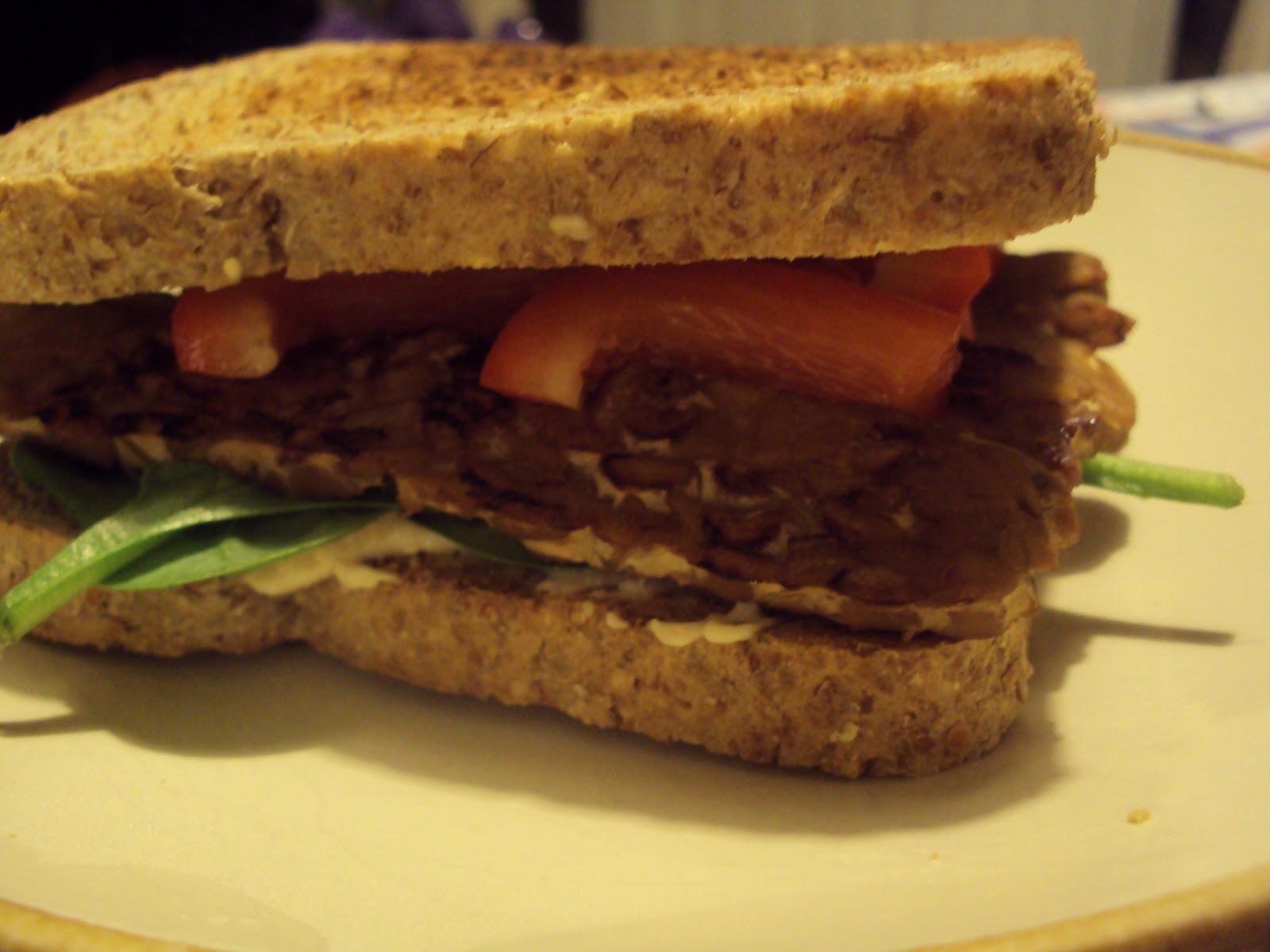 The Little Health Monster + Pregnancy! Tempeh bacon sandwichio