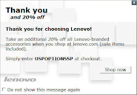 Lenovo Desktop Spam - Click to Enlarge