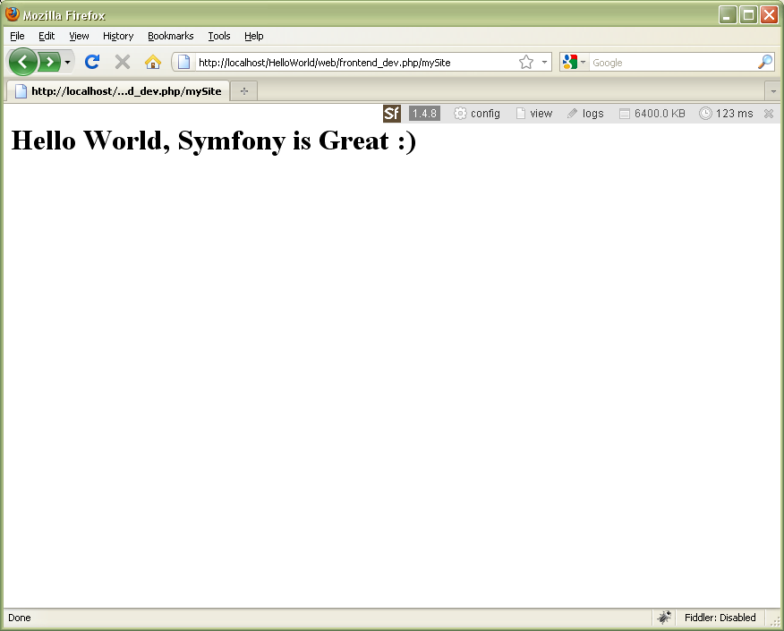 symfony hello world netbeans