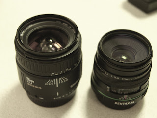 sigma 28mm f/1.8 II and Pentax DA 35mm f/2.8 1:1 macro limited