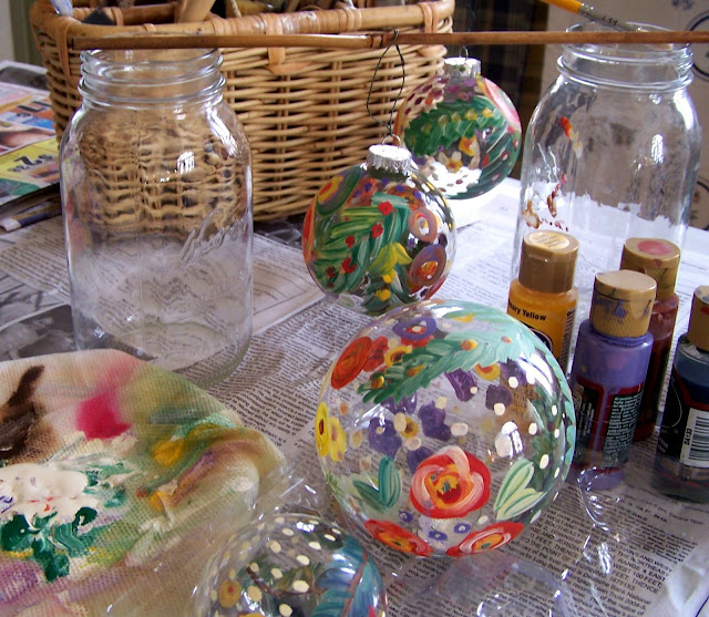 Art and Alfalfa Hand painted glass Christmas Ornaments how to