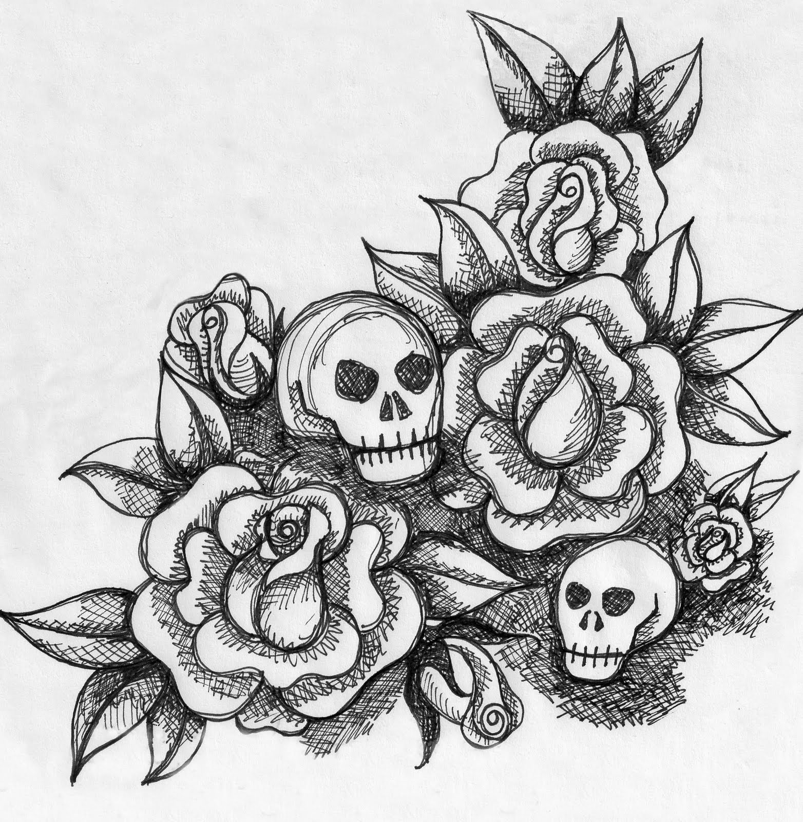 Rose Flower Doodle Art