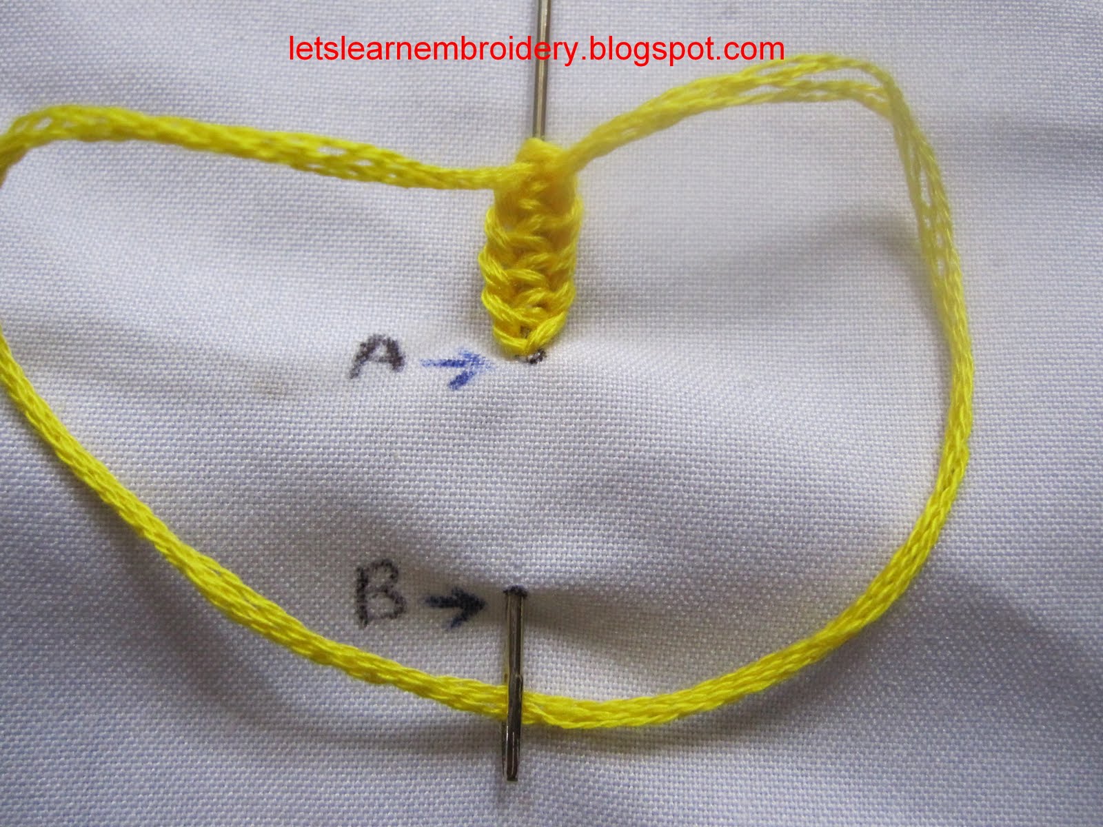 Lets learn embroidery: Double cast-on stitch