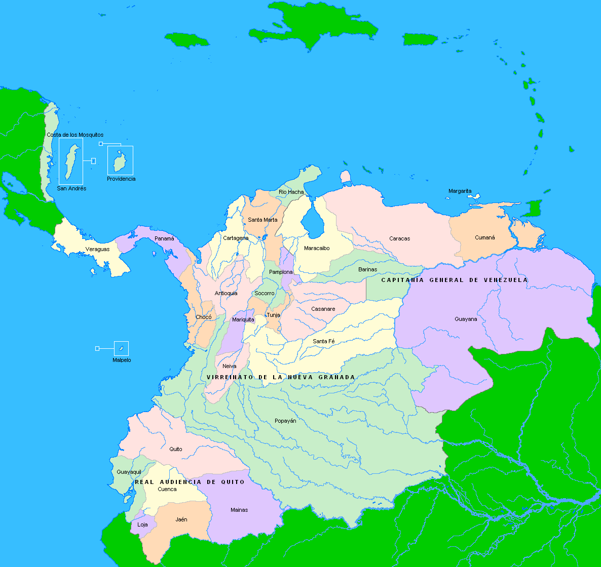 Новая гранада. Новая Гранада на карте. Королевство новая Гранада. Новая Гаранда на карте. Великая Колумбия карта.
