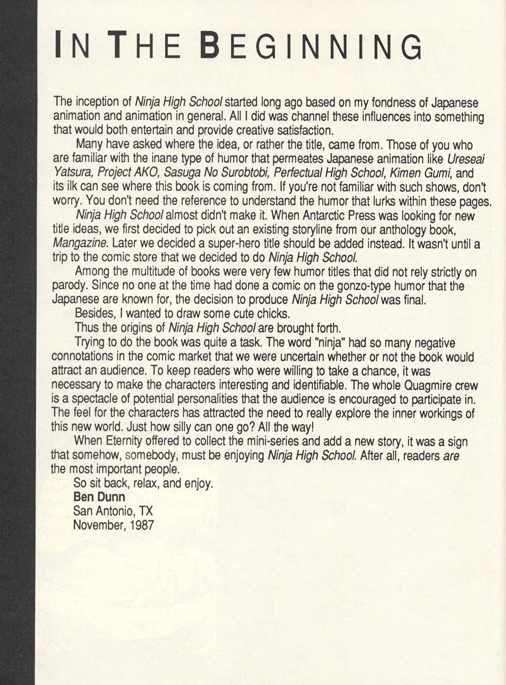 Read online Ninja High School (1988) comic -  Issue # TPB - 7