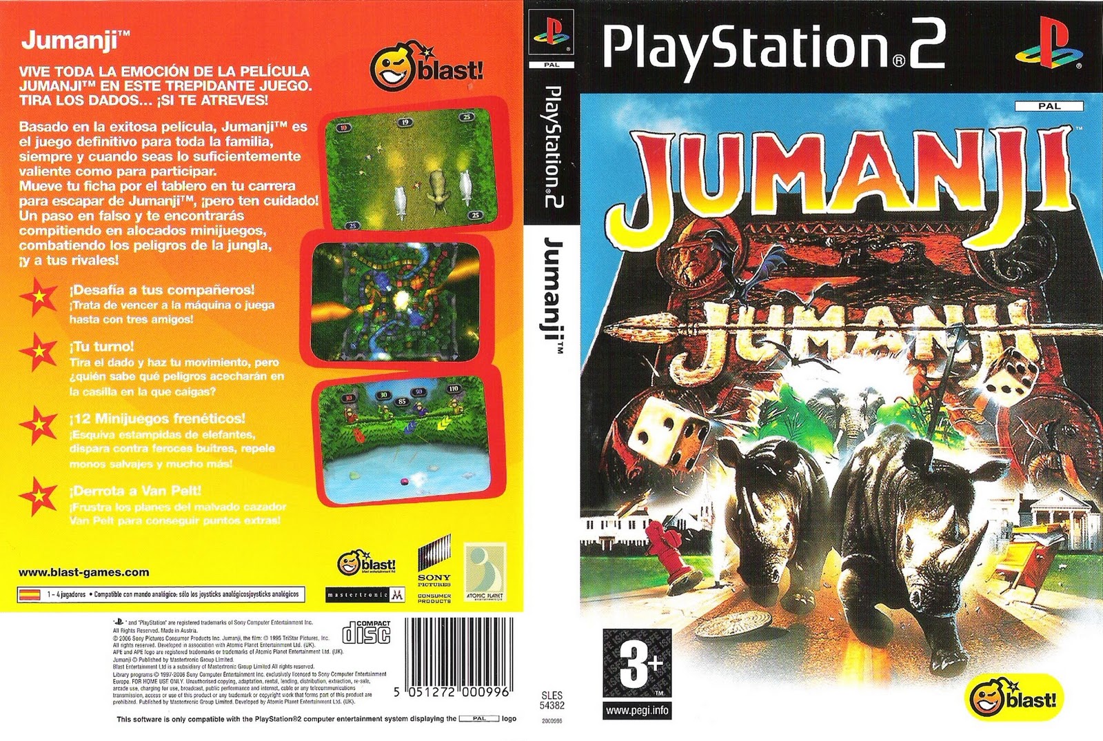 CAPAS PARA PLAYSTATION 2: Jumanji