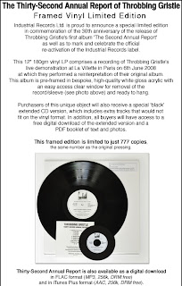 Throbbing Gristle Release 30th Anniversary Live LP