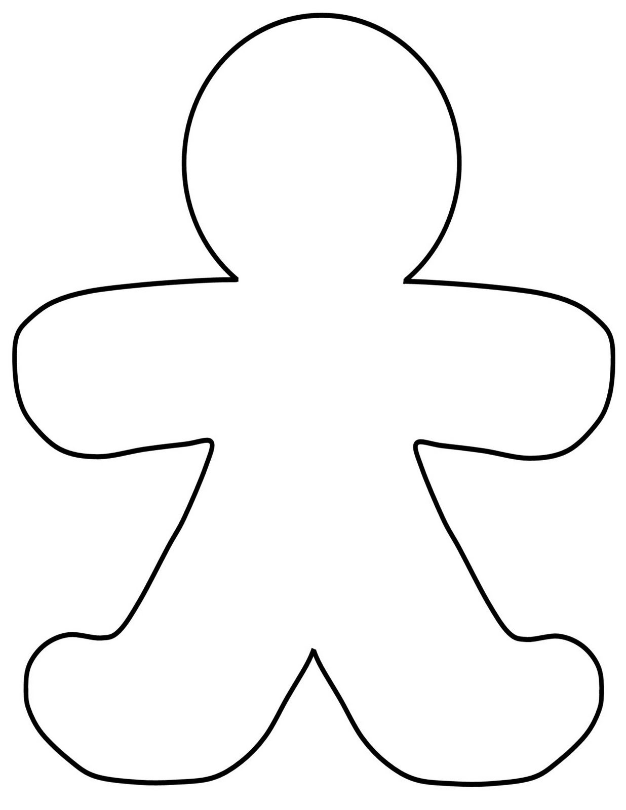 clip art gingerbread man outline - photo #25