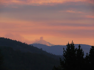 Regeneration burn(s) visible from Vinces Saddle, probably Arve/Huon - 22 Mar 2007