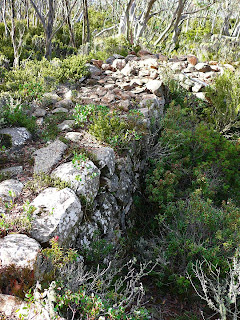 Northern (short) wall of the upper icehouse, Mt Wellington, Tasmania - 10 May 2007