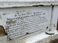 Inscription in memory of William Gellibrand on the Gellibrand Vault, South Arm - 7th June 2008